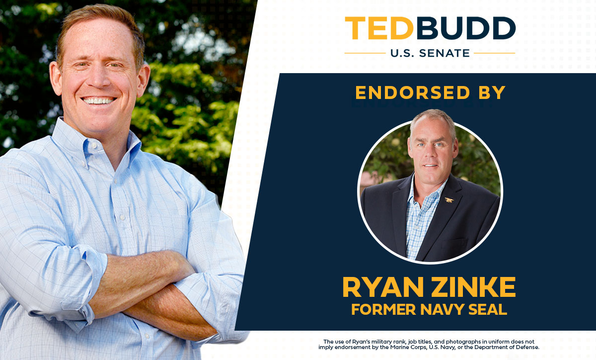 Former Navy SEAL Ryan Zinke Endorses Ted Budd for US Senate